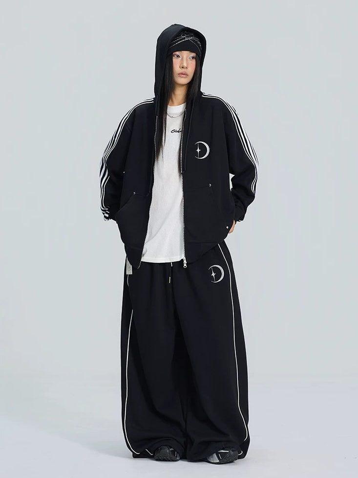【上下別売り】Star＆Moon Graphic Side-Line Sweat Set-up MB7446