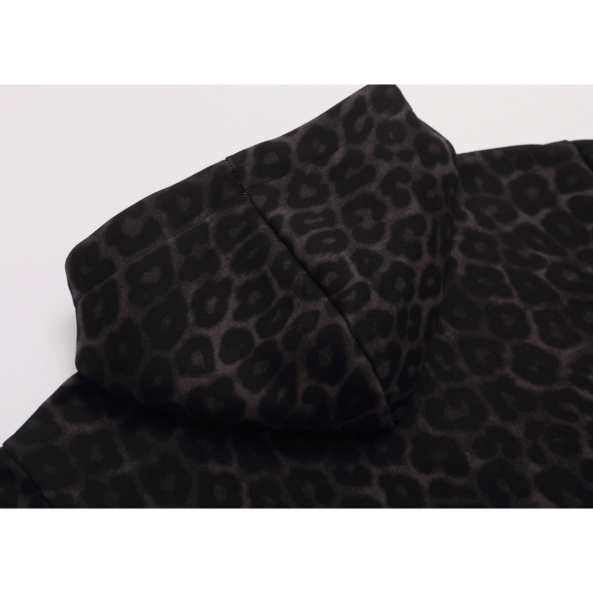 Leopard Print Hooded Sweat Short Jacket MB7467