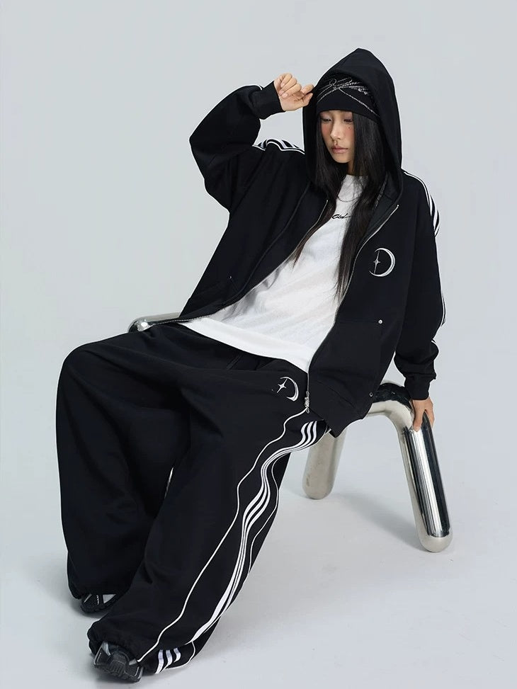 【上下別売り】Star＆Moon Graphic Side-Line Sweat Set-up MB7446