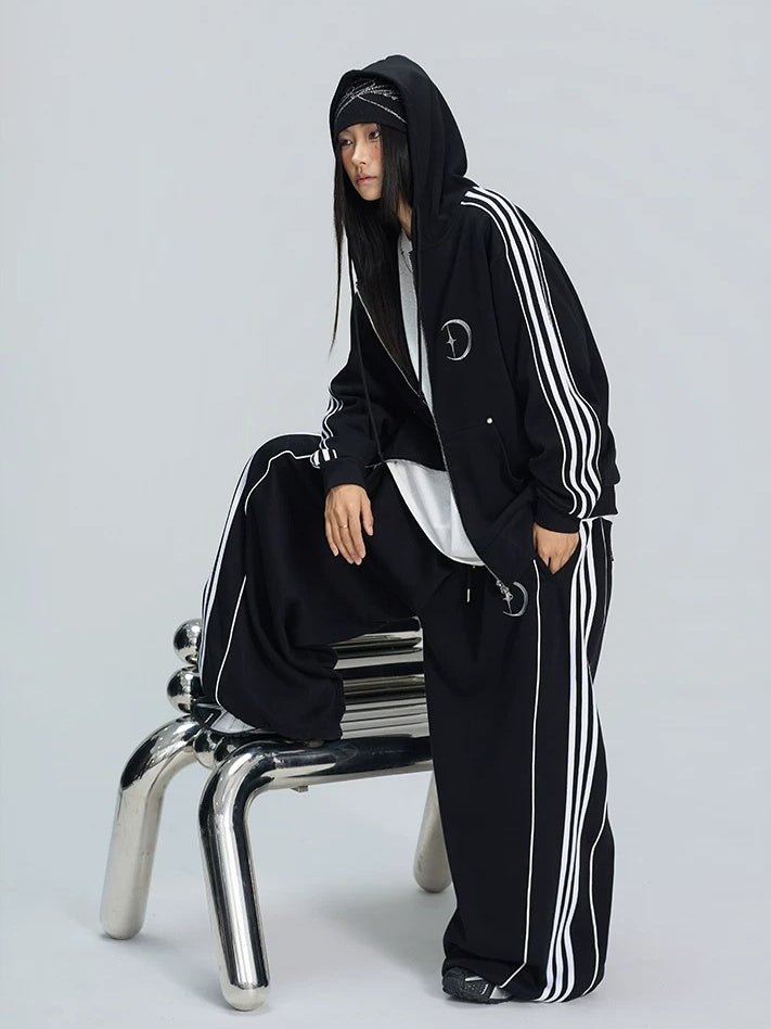 【上下別売り】Star＆Moon Graphic Side-Line Sweat Set-up MB7446