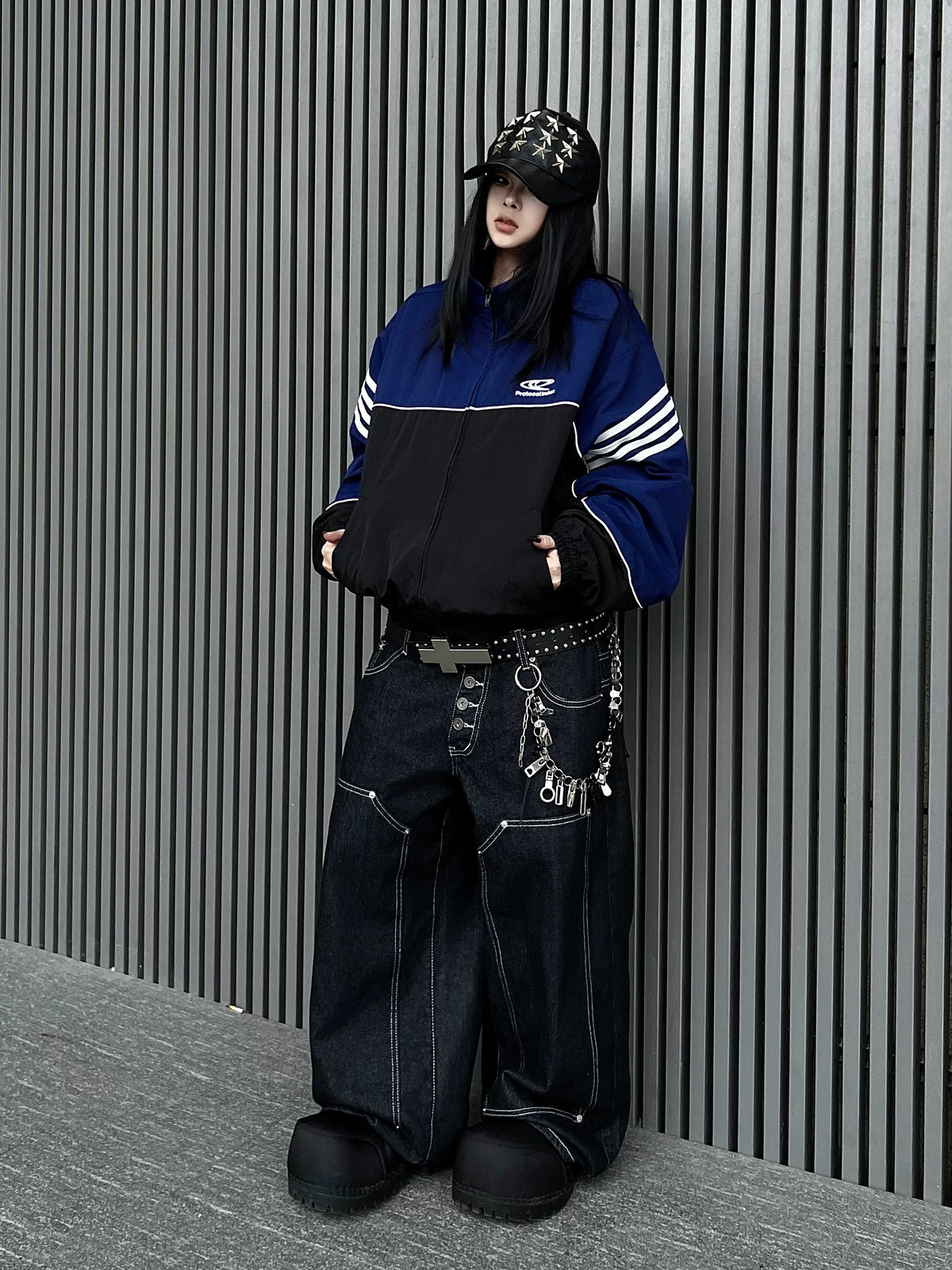 Bicolor Line Design Track Jacket MB7458