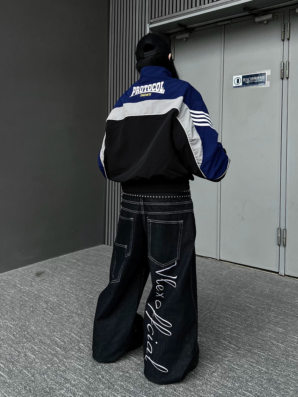 Bicolor Line Design Track Jacket MB7458