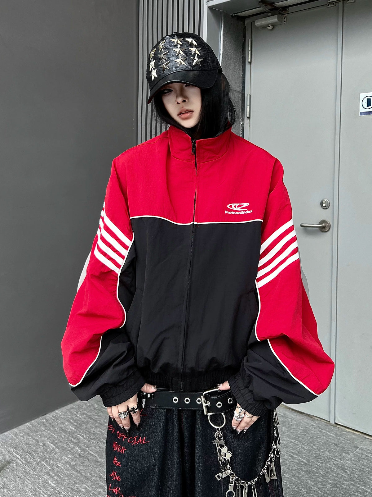 Bicolor Line Design Track Jacket MB7458
