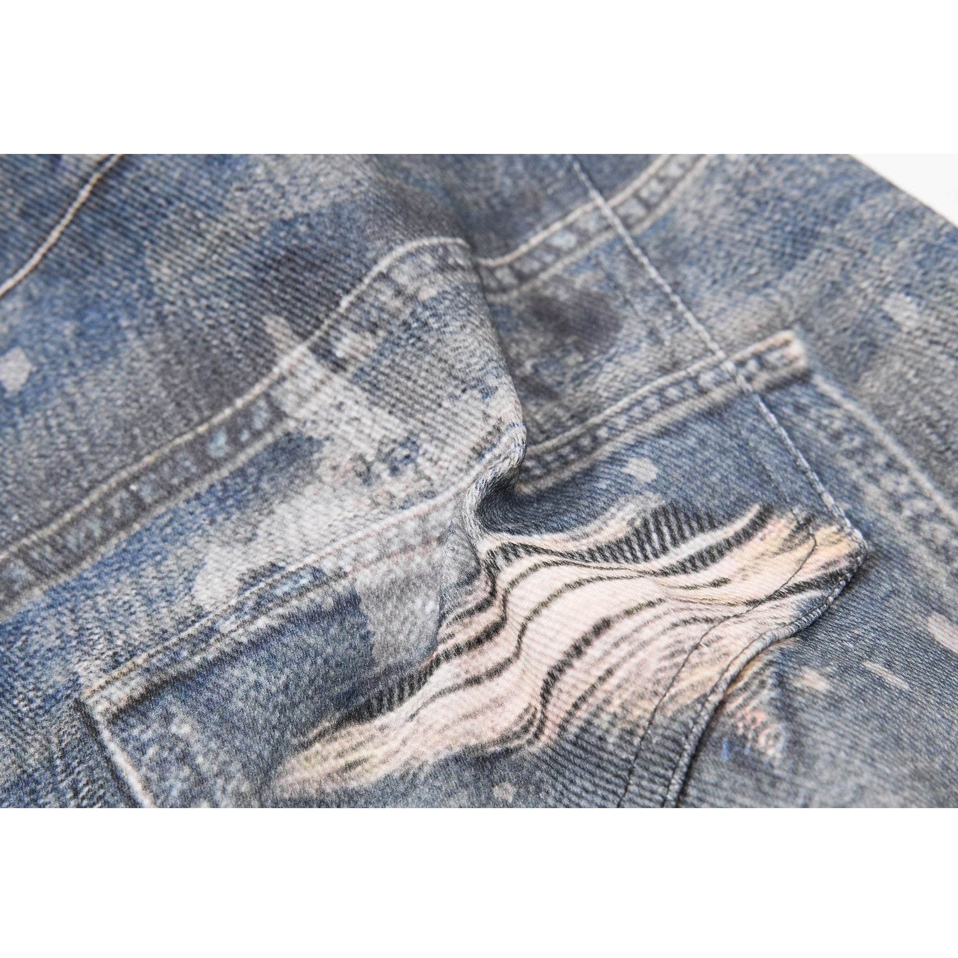 Star Printed Double-Waist Curve Jeans MB7424