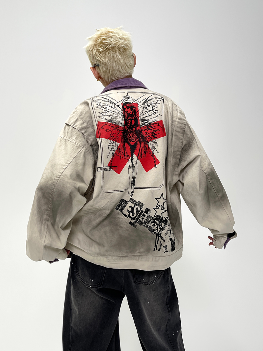 Spray Paint Graffiti Dirty Jacket EAT071