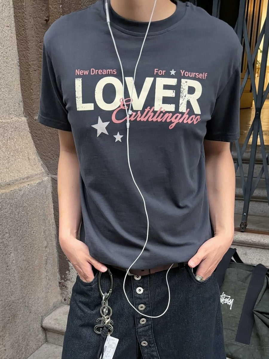 LOVER Vintage Style Graphic T-Shirt MB7388