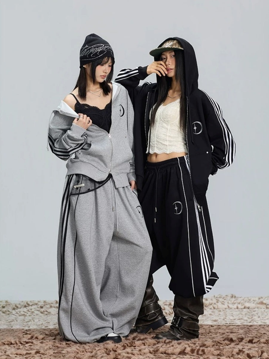 【上下別売り】Star＆Moon Graphic Side-Line Sweat Set-up MB7446